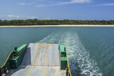Ferry to Fraser Island, Queensland, Australia clipart