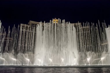 Las Vegas, Nevada - 5 Şubat 2015: Bellagio çeşme Haritayı Strip