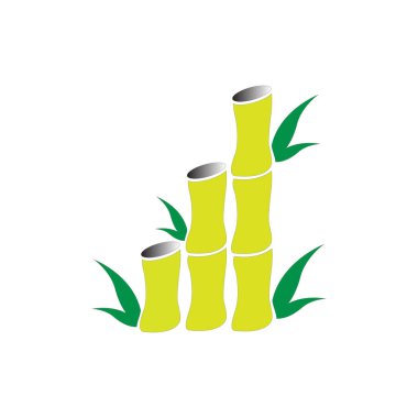 simge vektörü bambu ağaçları şablon tasarım modası