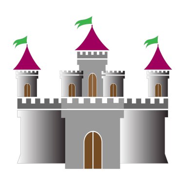 simge vektörü stok kale çizimi zarif