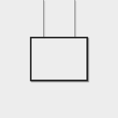 Bir poster için çerçeve. Mock-Up. Önizleme