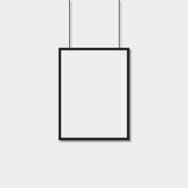 Bir poster için çerçeve. Mock-Up. Önizleme