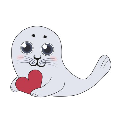 sevimli küçük mühür