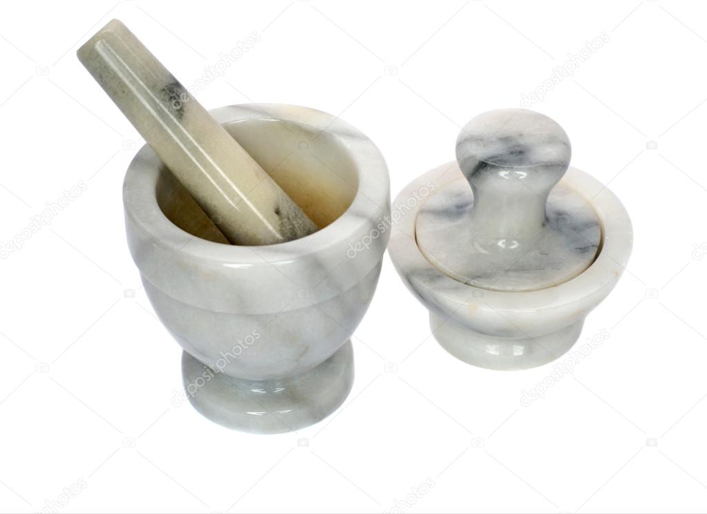French kitchen marble mortar and pestle — Stock Photo © bjphotographs