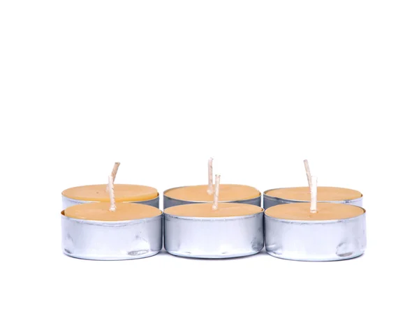 6 velas amarillas Imagen De Stock