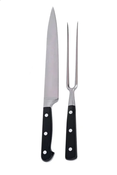 Резной нож и вилка — стоковое фото