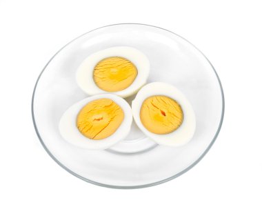 tabağa haşlanmış yumurta