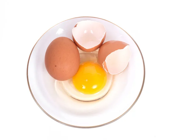 Huevos marrones agrietados — Foto de Stock