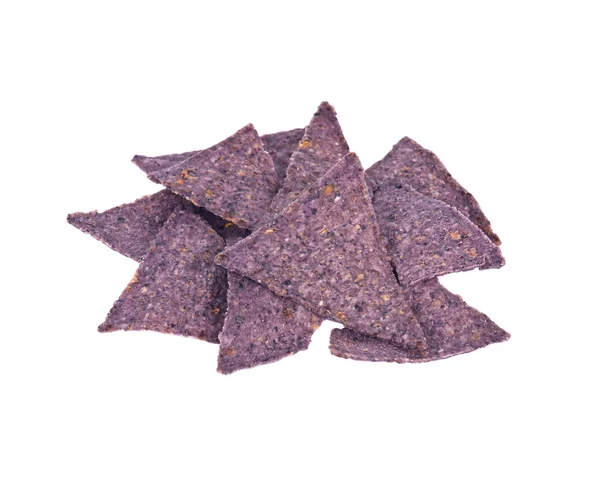 Blue corn tortilla chips — Stock Photo, Image