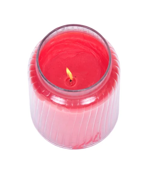 Red candle in house warmer jar Stock Image