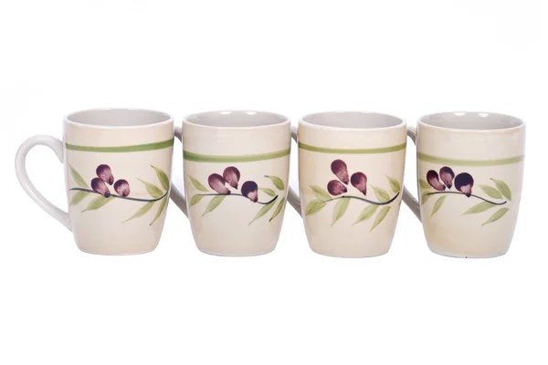 Four painted cups — Stock Photo, Image
