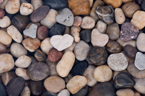 Hearth shape pebble stone background — Stock Photo, Image