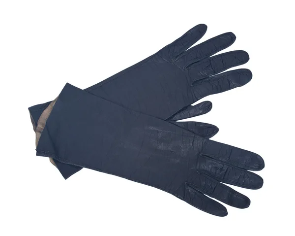 Gants casual femme en cuir noir — Photo