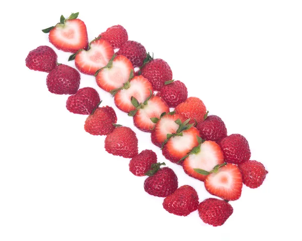 Fresas orgánicas frescas en rodajas — Foto de Stock