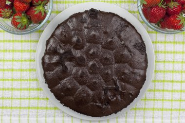 Bir çikolata atış bir ülke tablo kek fudge