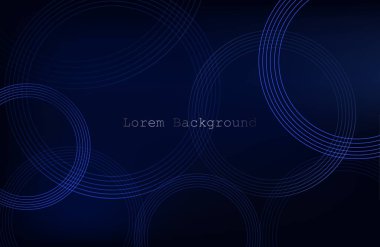 Işık efektli soyut koyu mavi arkaplan ve metin ve tasarım için alanı kopyala. vektör illüstrasyonu