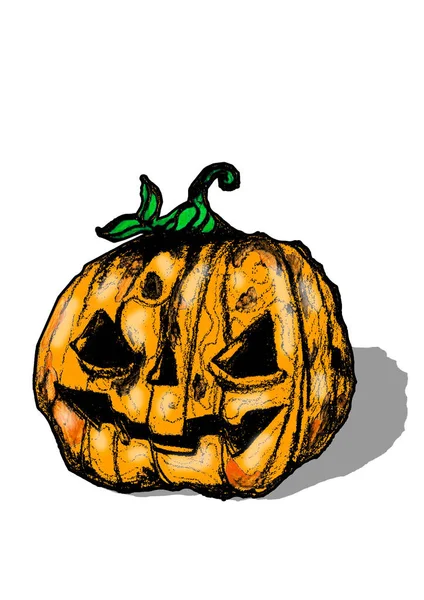 Jack Lantern Pumpkin Evil Face — Stock Photo, Image