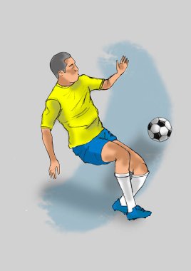 Sarı Futbol Futbolcusu Lancer Men Takımı