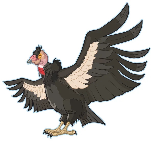 Californië Condor Cartoon Vector illustraties illustratie — Stockvector