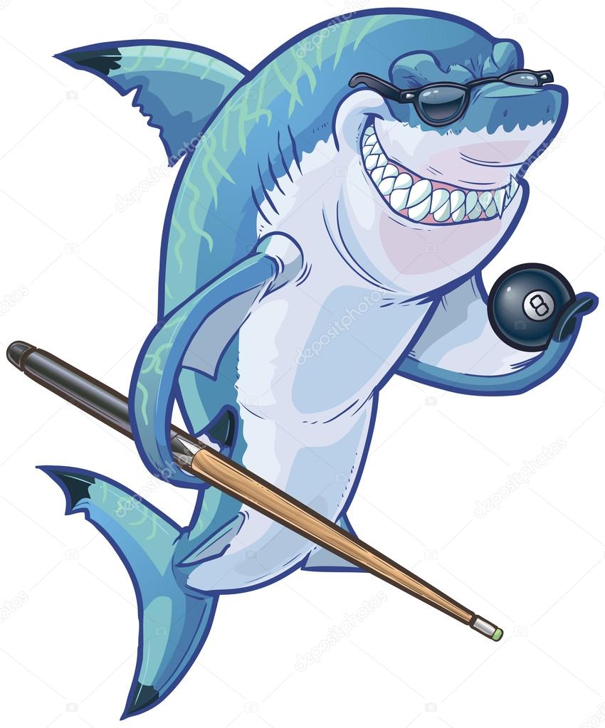 Mean Cartoon Pool Shark with Cue and Eight Ball Stock Vector Image by ©Dolimac #112896872 Mean Cartoon Pool Shark with Cue and Eight Ball Stock Vector Image by ©Dolimac #112896872