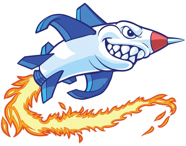 Mascotte de Rocket Illustration de dessin animé vectoriel — Image vectorielle