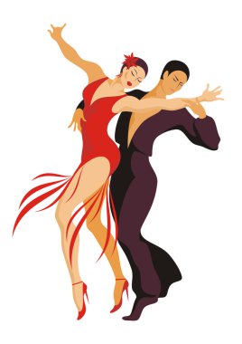 Çift bir samba dans ediyor.
