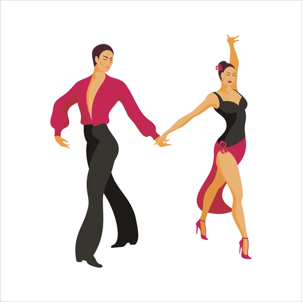 Spaanse dans Paso Doble — Stockvector