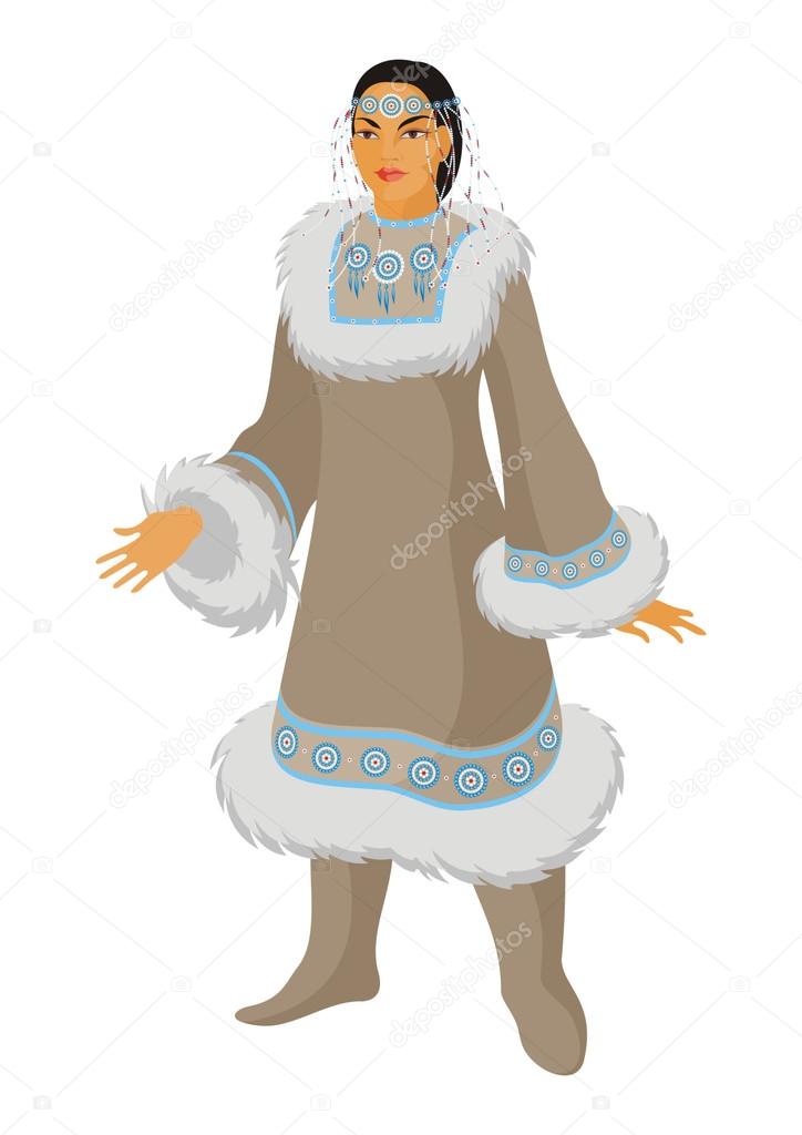Young Chukchi woman Stock Vector Image by ©belova8516.yandex.ru #106474256