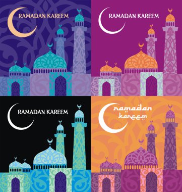  Ramadan kareem set clipart
