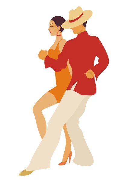 Par dansar en tango — Stock vektor