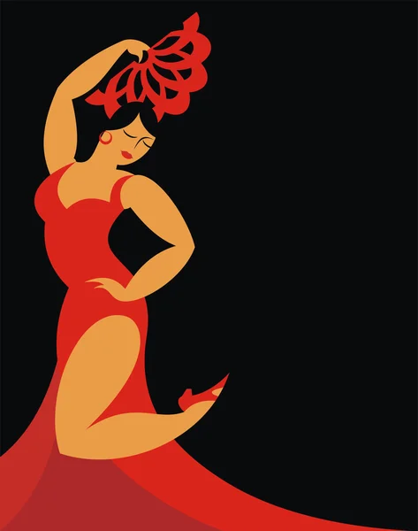 Dansul flamenco — Vector de stoc