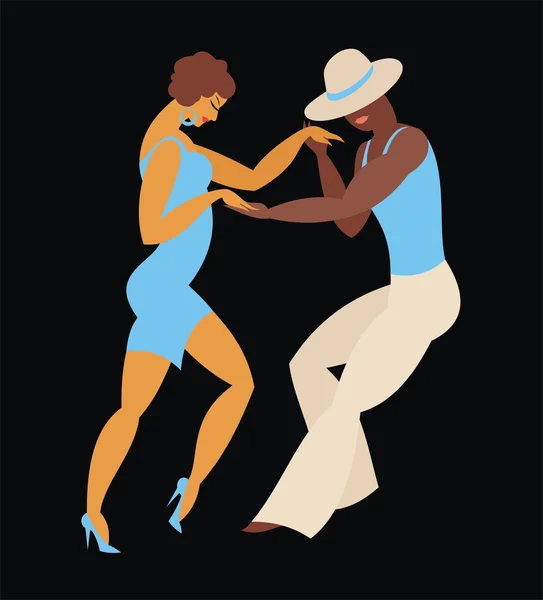 El baile de salsa — Archivo Imágenes Vectoriales