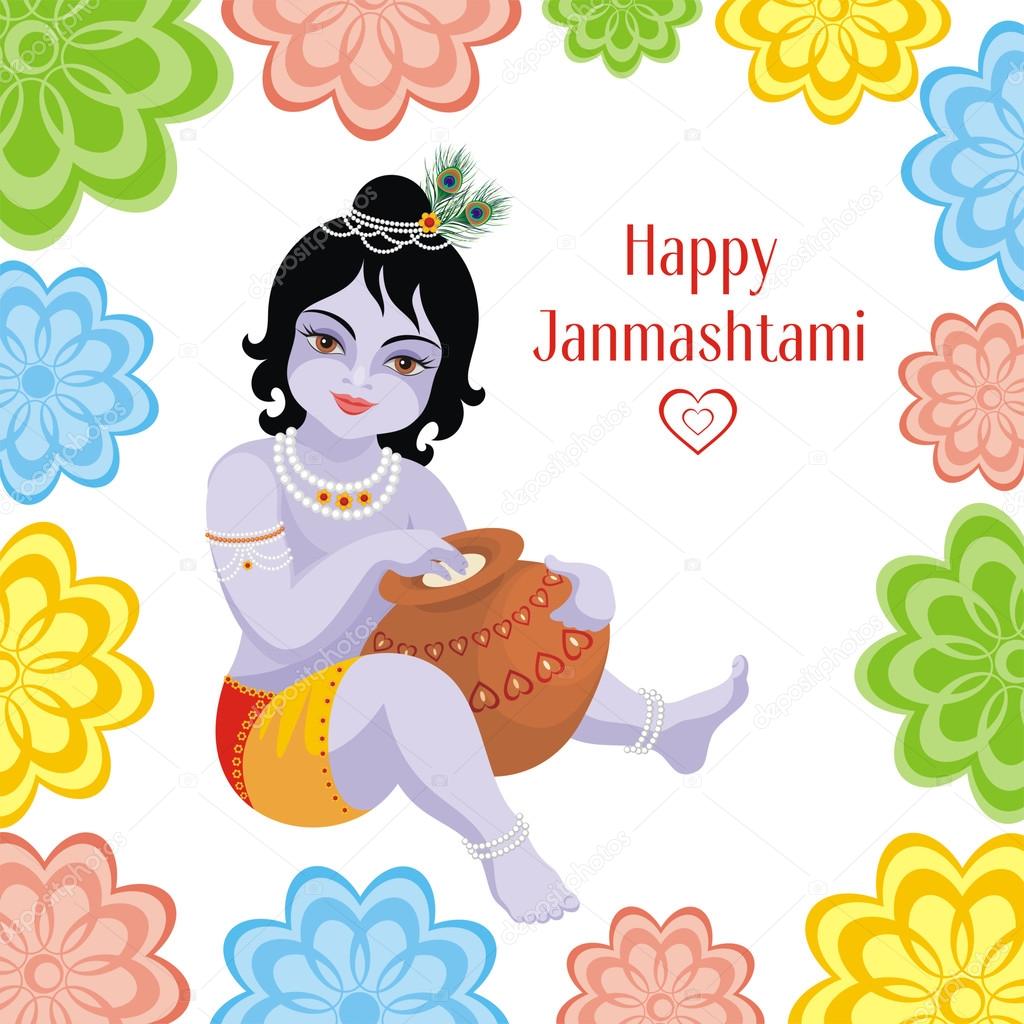 Happy Krishna janmashtami Stock Illustration by ©belova8516.yandex ...