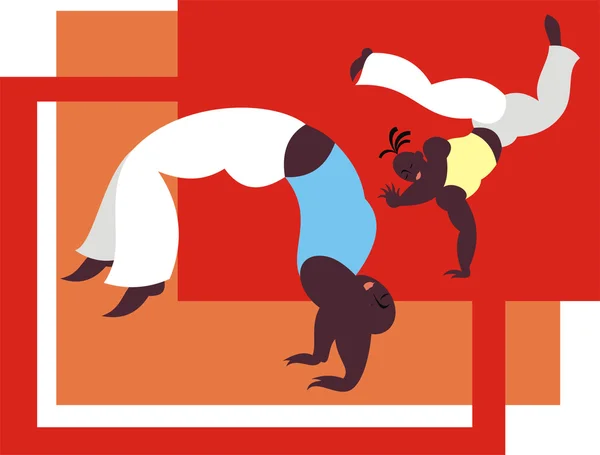 De strijders capoeira — Stockvector