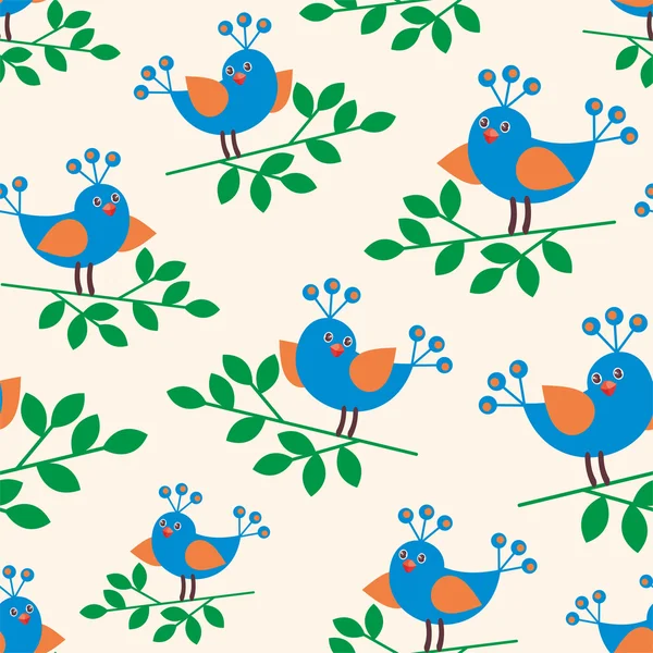 blue birds pattern