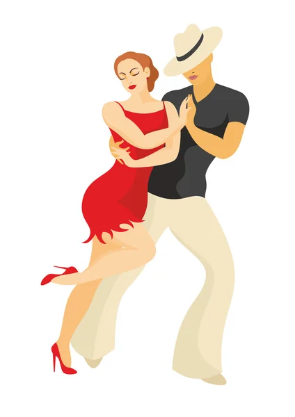 Bailarinos de salsa — Vetor de Stock