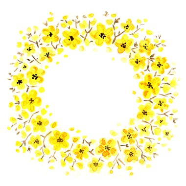 Sarı Çiçekli Çerçeve