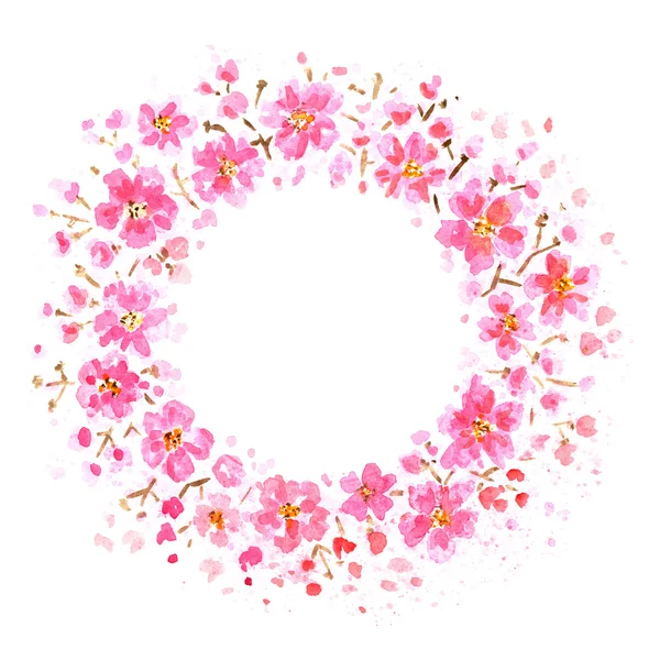 핑크 꽃 프레임 — 스톡 사진
