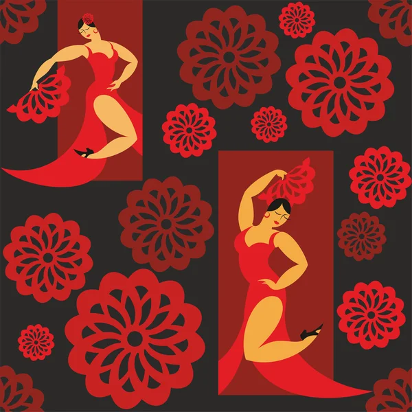 Model dansatori flamenco — Vector de stoc