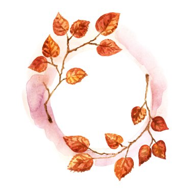 Sonbahar yaprakları çelengi