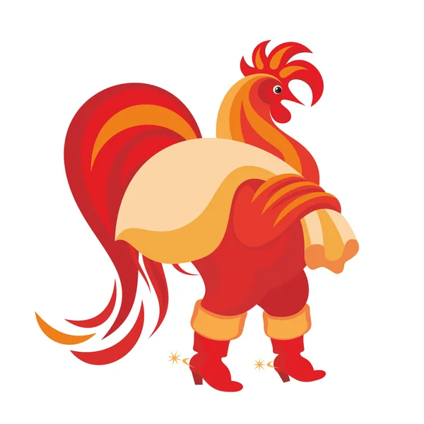 Der rote Hahn — Stockvektor