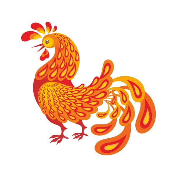 El Gallo Ardiente — Archivo Imágenes Vectoriales