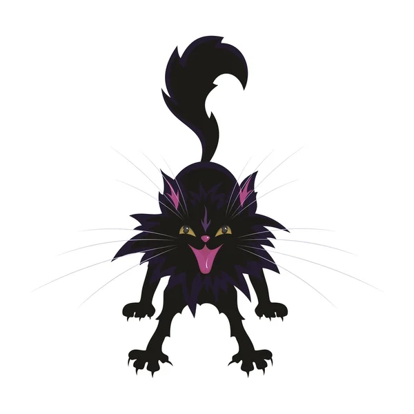 Pequeño gato negro — Archivo Imágenes Vectoriales