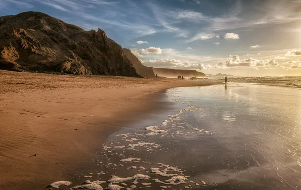 La Playa Pared Fuerteventura, Kanarya Adaları, İspanya görünümünü