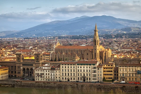 Letecký pohled na Florencii, Itálie — Stock fotografie