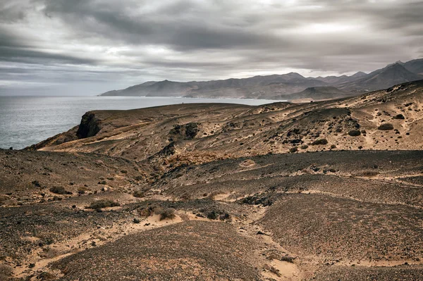 Volcanic landscape of Fuerteventura, Canary Islands, Spain — Stock Photo, Image