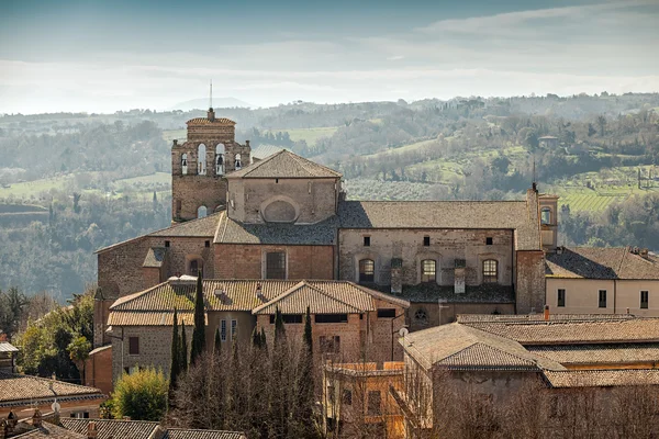 Panorama Flygfoto till Orvieto, Umbrien, Italien — Stockfoto