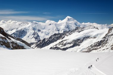 Görünüm Eiger, Monchi ve Jungfrau massif, İsviçre Alpleri'nde, İsviçre, Europe