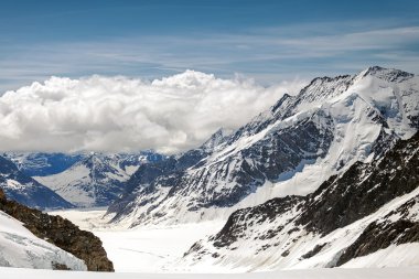 Görünüm Eiger, Monchi ve Jungfrau massif, İsviçre Alpleri'nde, İsviçre, Europe