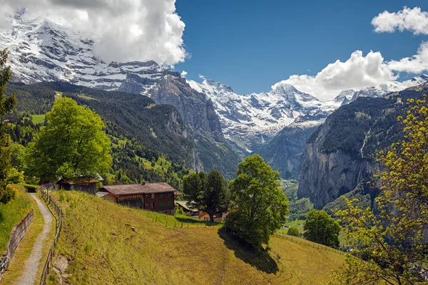 Valle di Lauterbrunnen in Svizzera Foto Stock